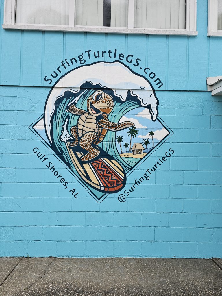 surfing turtle gulf shores
